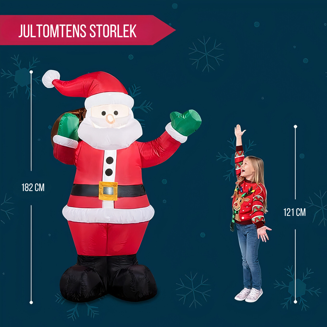 Majestätisk Uppblåsbar LED-Jultomte
