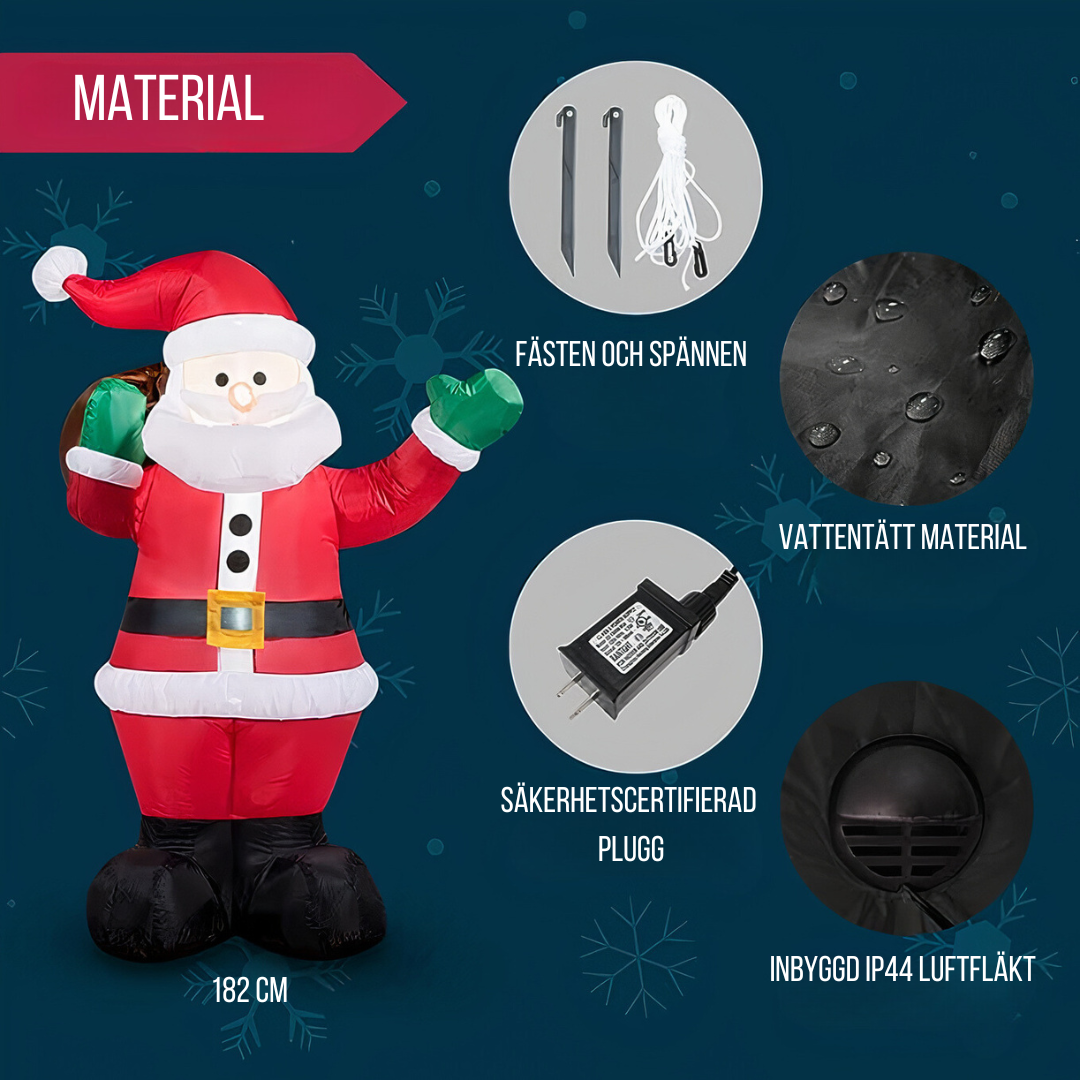 Majestätisk Uppblåsbar LED-Jultomte